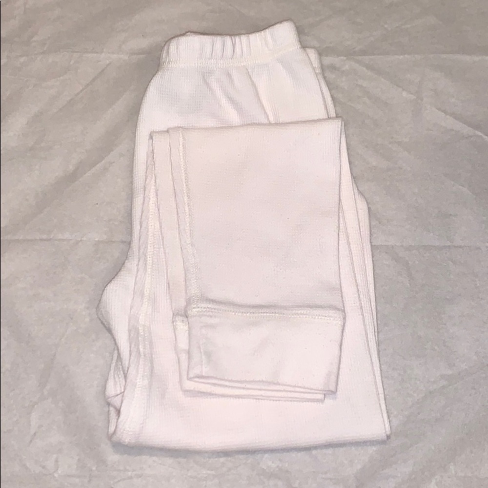 White Cherokee “Waffle Style” Thermal Bottoms